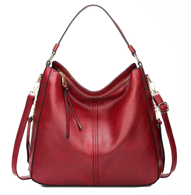 Hobos Zipper Bucket Bag with Adjustable Shoulder Strap – Large Capacity Messenger Handbag for Women