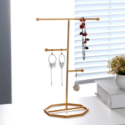 Creative Iron Jewelry Display Stand for Rings and Necklaces