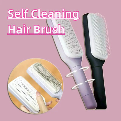 4 In 1 Self-Cleaning Hair Brush