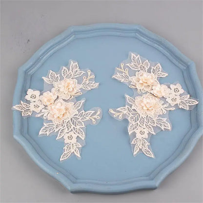 Colorful 3D Lace Applique Flower Patch for Clothing