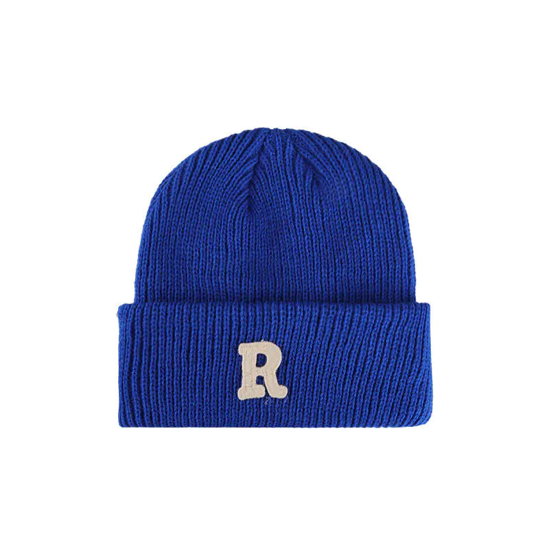 Casual Woolen Hat with Letter Design for Women