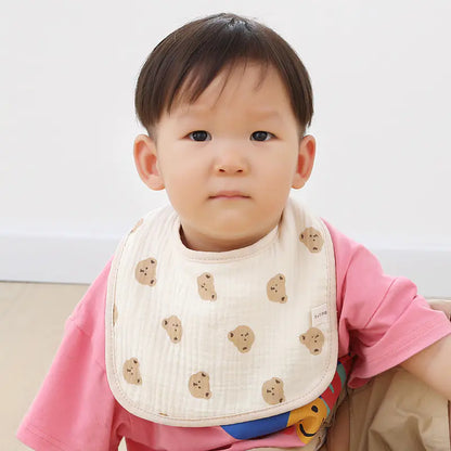 6-Layer Cotton Bib for Babies with U-Shape Design