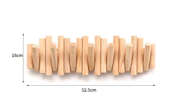 WoodLock Luxe Premium Wooden Wall Hook (One Set)