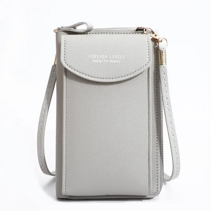 Solid Color PU Leather Crossbody Bag