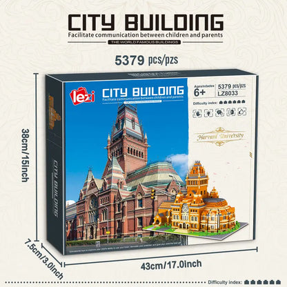 Harvard University Building Blocks Set for Adults