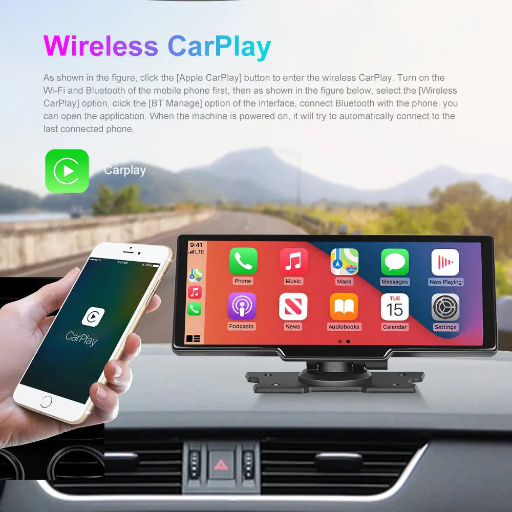 Smart Player with Wireless Carplay & Two-way Video