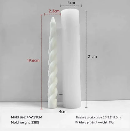 Threaded Silicone Mold for Candles & Holders