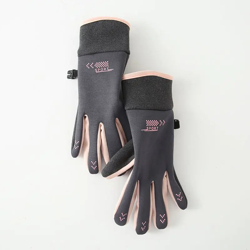 DeRong Women's Lightweight Velvet Windproof Gloves