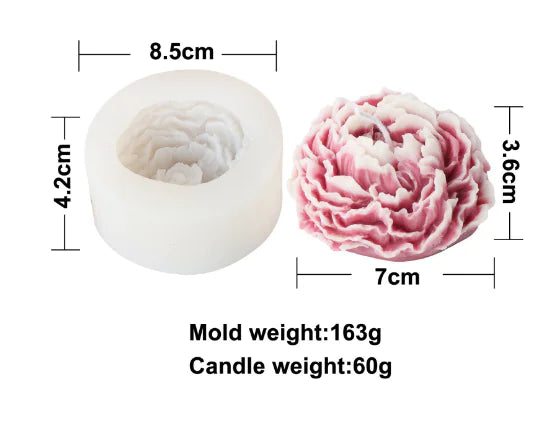 Big Peony Handmade Soap Silicone Mold for Aromatherapy