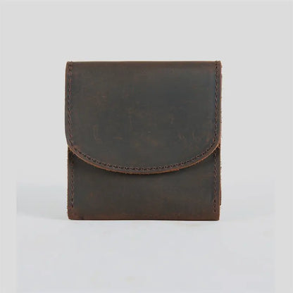 Retro Cowhide Mini Coin Wallet