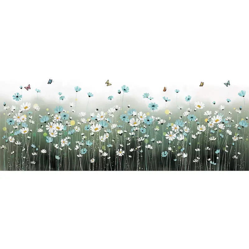 Decorative Flower Wall Sticker with Butterfly Decals