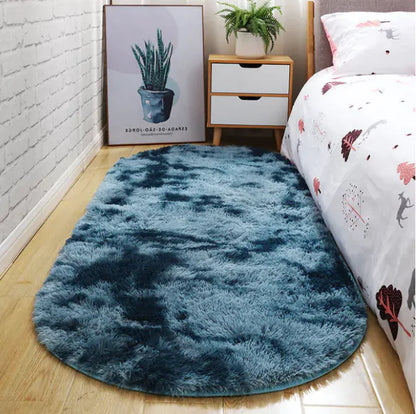 Bubble Kiss Oval Thick Plush Carpet for Home Decor
