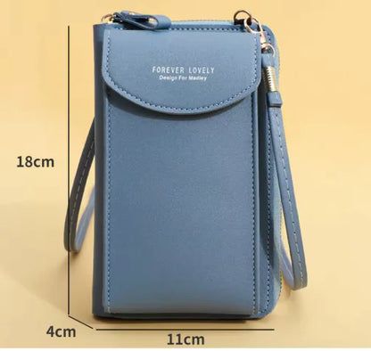 Solid Color PU Leather Crossbody Bag