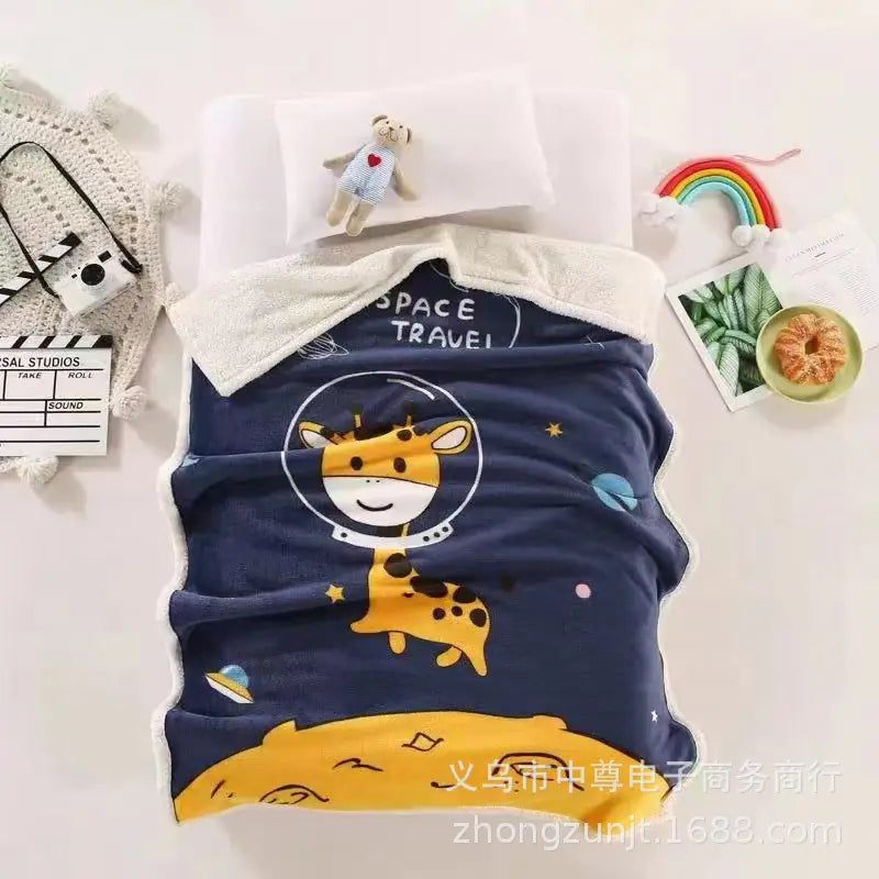 Double Layer Thick Cloud Blanket for Kids and Infants