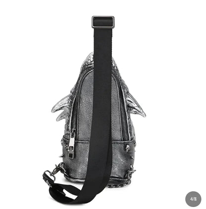 Chain Shoulder Crossbody Bag with Chain Detail, Unisex, Multiple Colors