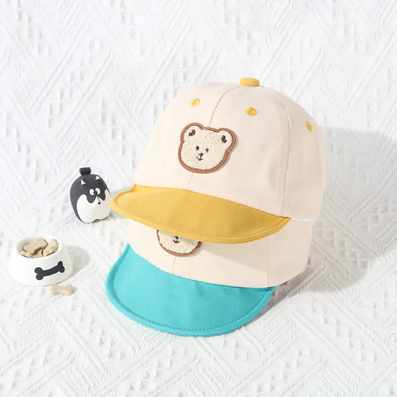 Cute Cartoon Bear Summer Baby Baseball Cap for Kids