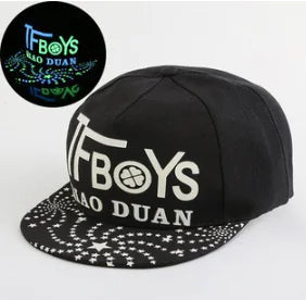 Glow-in-the-Dark Lettering Baseball Cap for Hip Hop