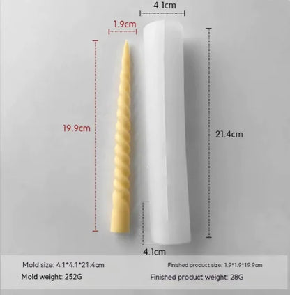 Threaded Silicone Mold for Candles & Holders