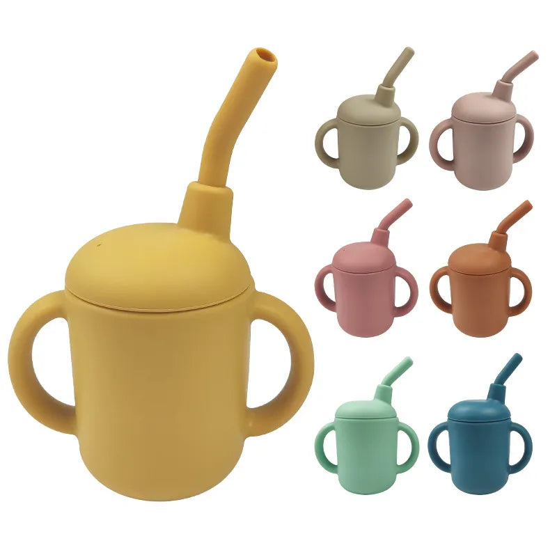 Baby Solid Color Silicone Water Cup