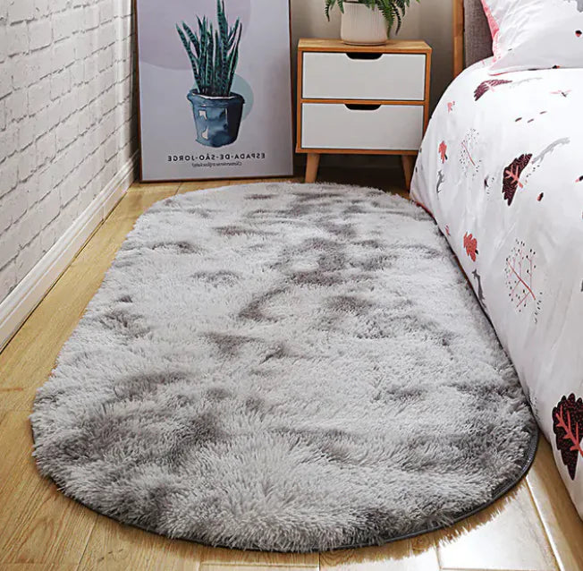 Bubble Kiss Oval Thick Plush Carpet for Home Decor