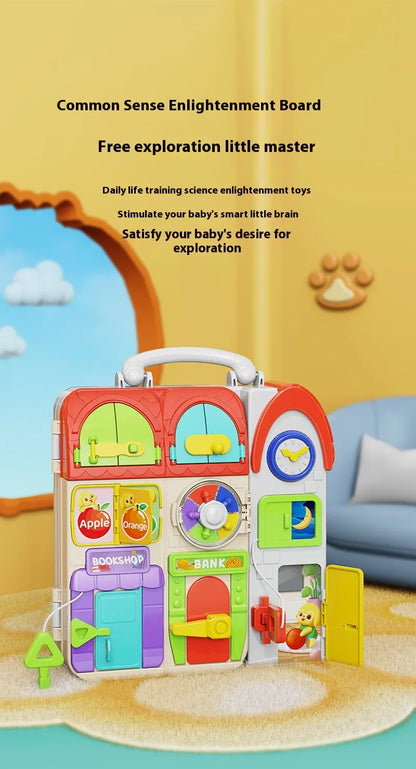 Montessori Busy Board – Toddler Learning Toy