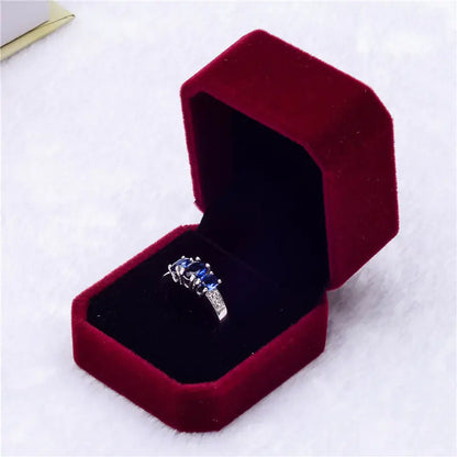 Pink Velvet Jewelry Box for Rings and Accessories