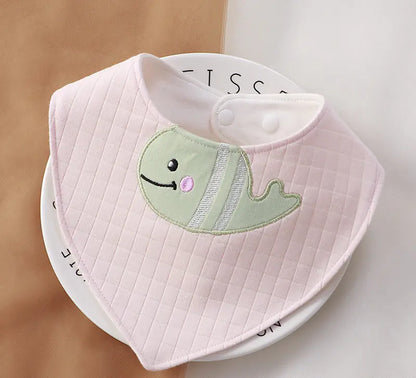 Soft Cotton Cartoon Bib for Newborns