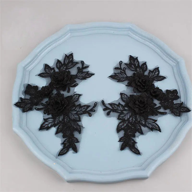 Colorful 3D Lace Applique Flower Patch for Clothing