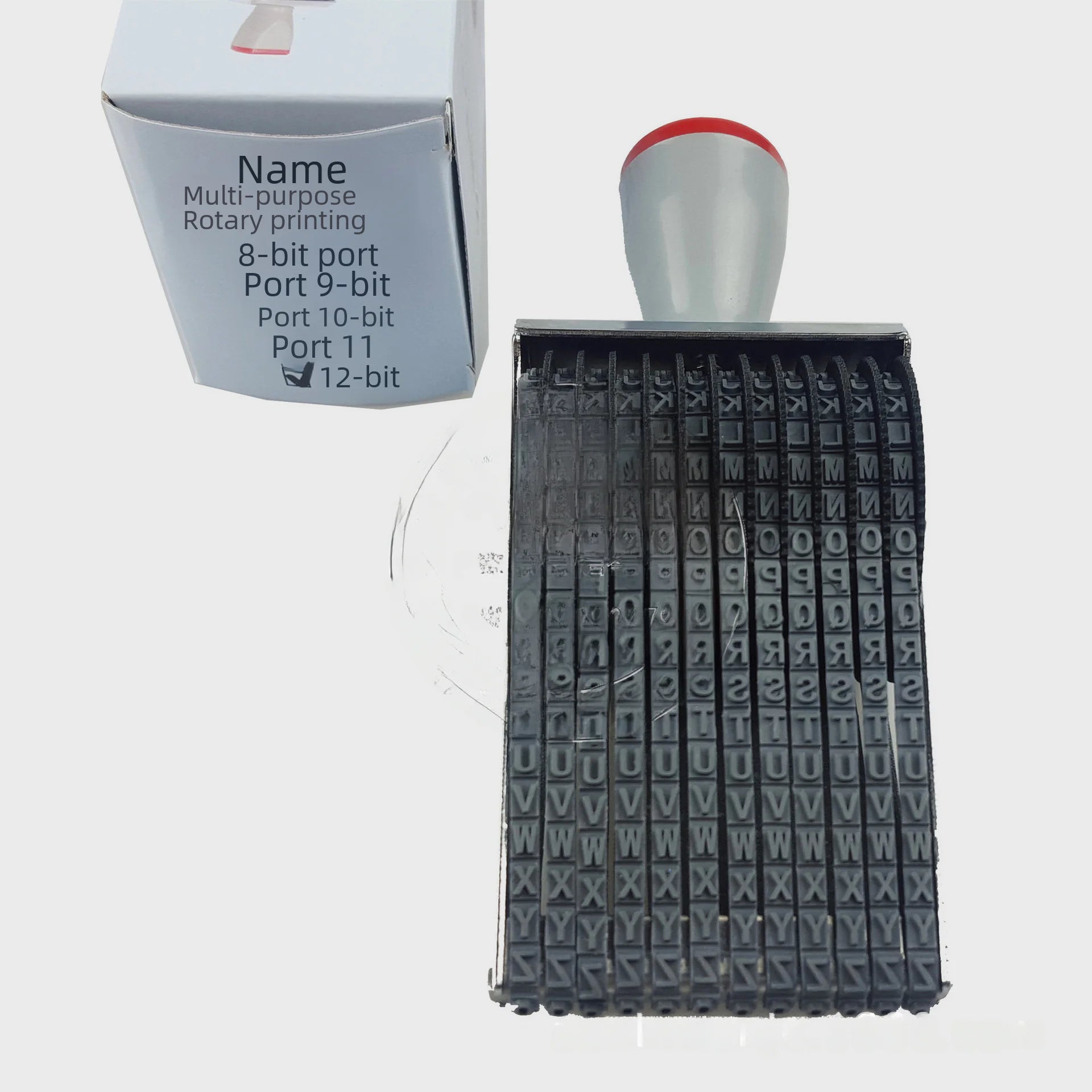 Multi-Use Rotary Stamp with Adjustable Dates and Symbols