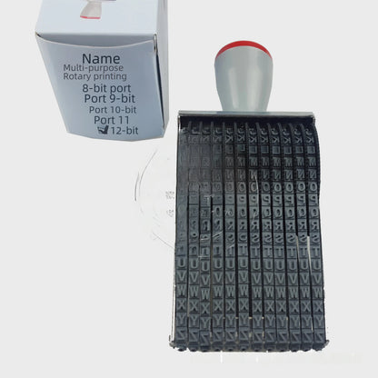 Multi-Use Rotary Stamp with Adjustable Dates and Symbols