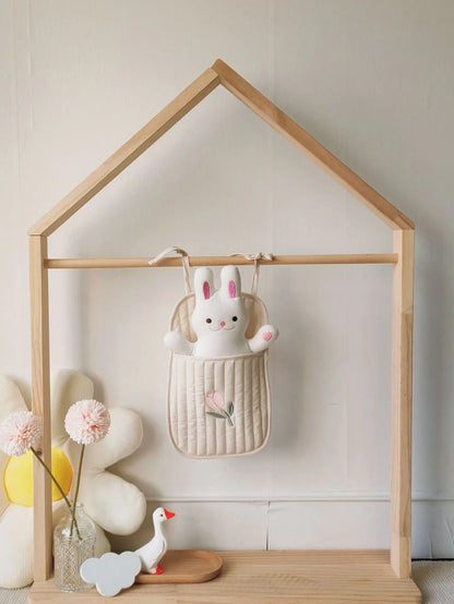 Baby Stroller Storage Bag with Bear Embroidery