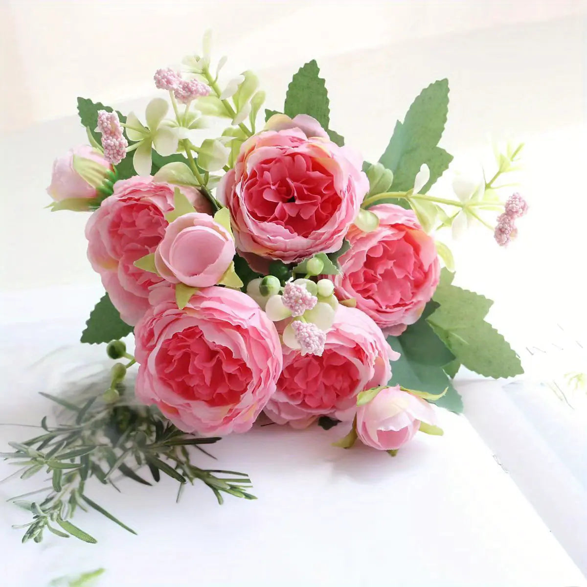 Artificial Peony and Rose Bouquet for Home Decor