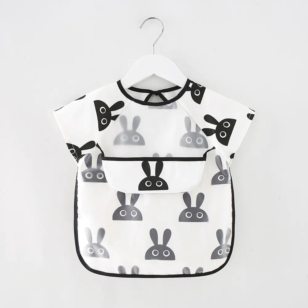 Waterproof Long Sleeve Kids Smock Apron for Eating