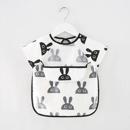 Waterproof Long Sleeve Kids Smock Apron for Eating