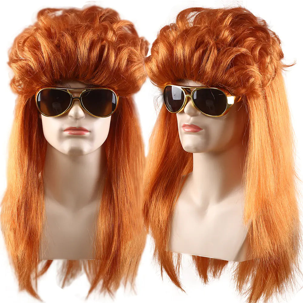 80s Punk Cosplay Tiger King Wig Hat for Men