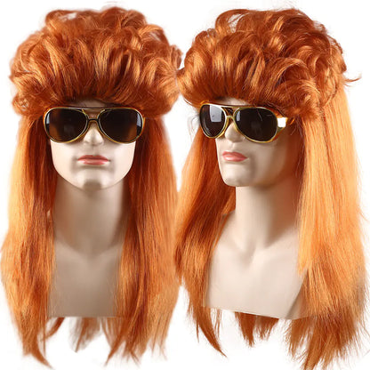 80s Punk Cosplay Tiger King Wig Hat for Men
