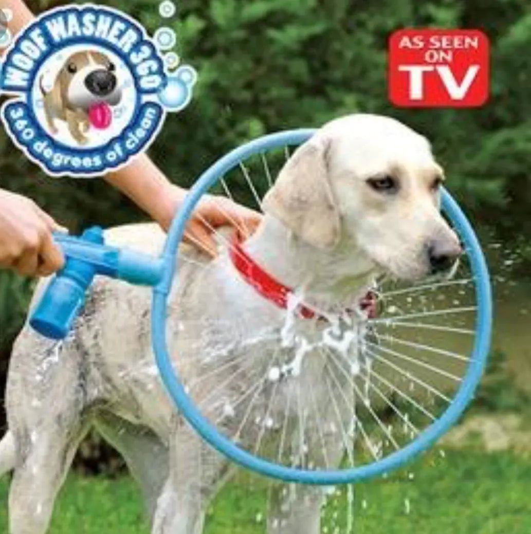 Dog Shower Bathing Ring with Circular Water Gun