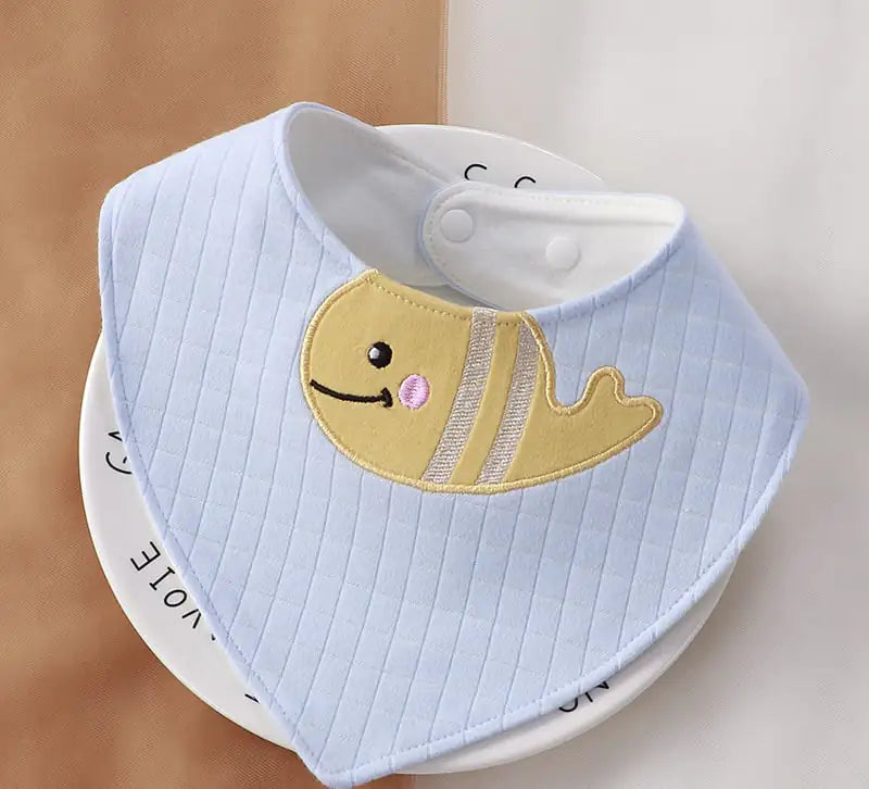 Soft Cotton Cartoon Bib for Newborns