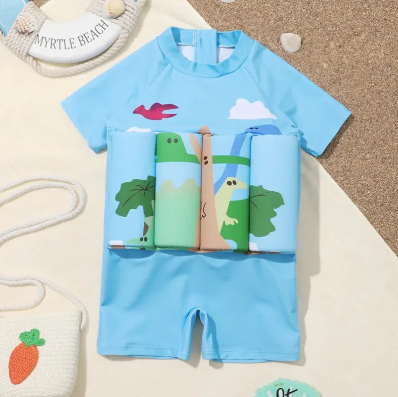 Kids' Dinosaur Buoyancy Swimsuit Jumpsuit