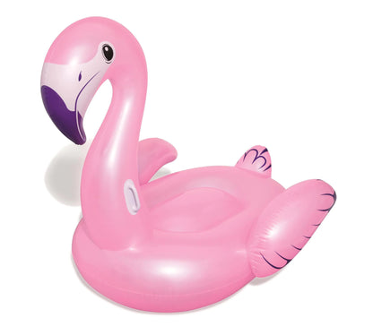 Adult Inflatable Ride-On, Float Bed, Flamingo Pool Ring