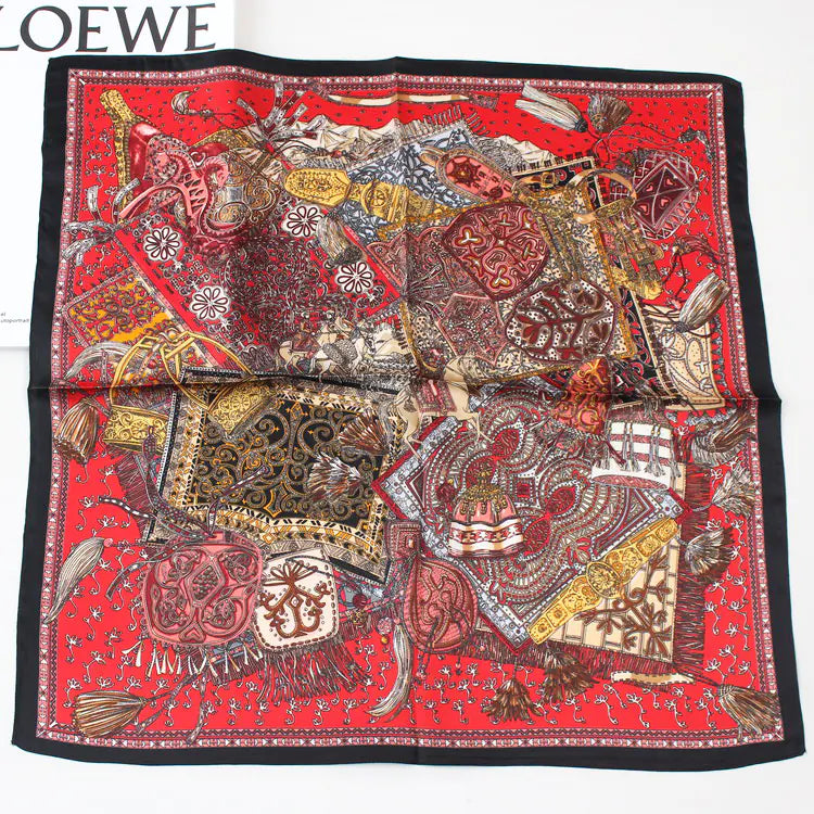 Floral Butterfly Korean Style Silk Scarf for Women