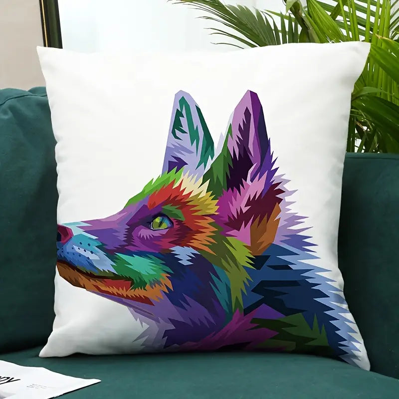 Colorful Animal Throw Pillowcase for Home Decoration 18x18in