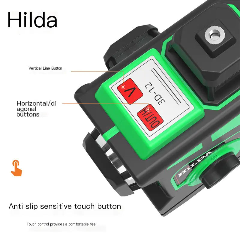 High Precision 12-Line 3D Green Infrared Laser Level