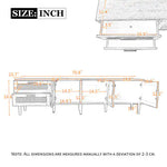 Rattan TV Stand With 3 Cabinets & 2 Drawers, Rattan-inspired Media Console Table For TVs Up To 80'', LED Light Entertainment Center, TV Cabinet For Living Room, Bedroom, Home Theatre